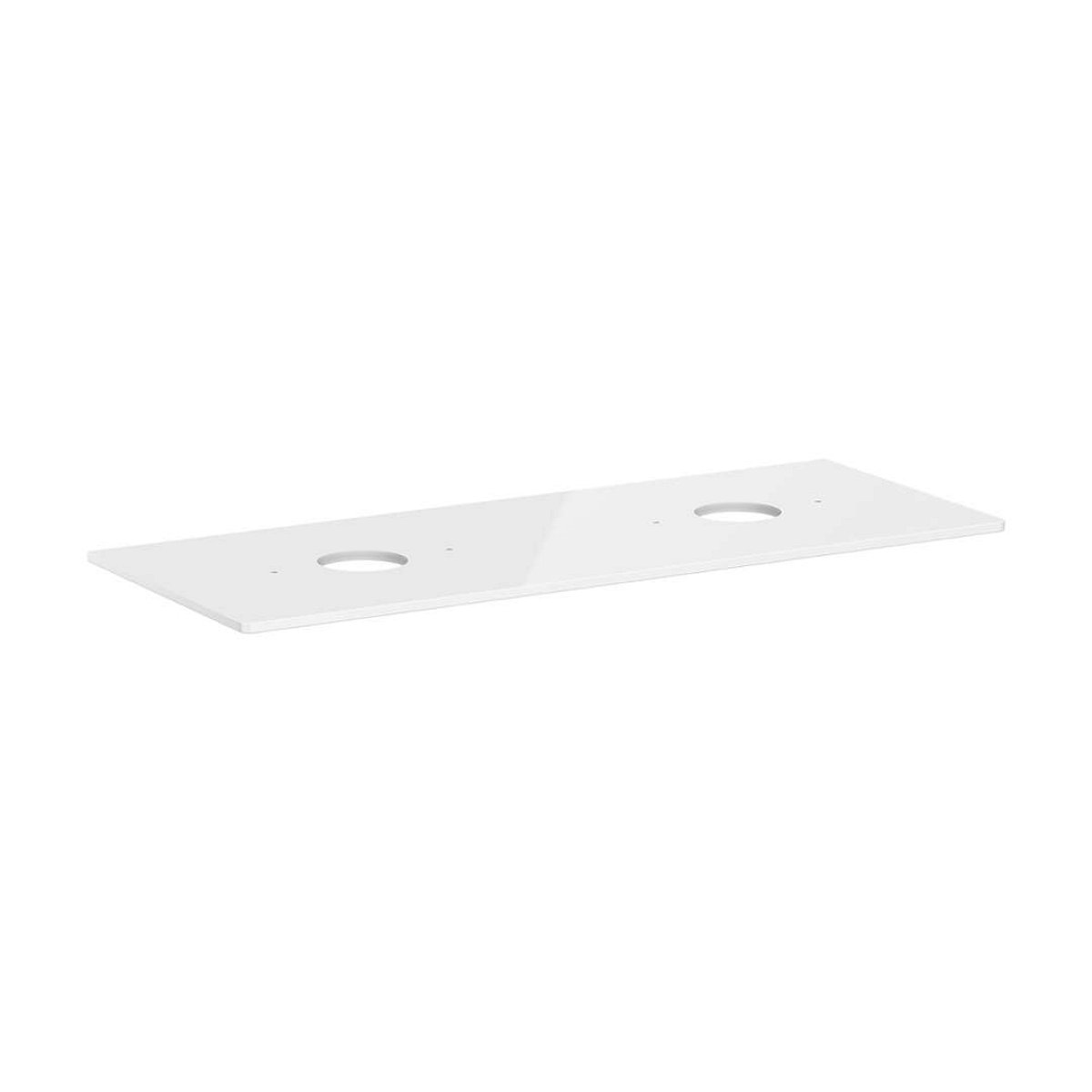 Hansgrohe Xelu Q - Deska pod umyvadlo 136x55 cm, 2 výřezy, lesklá bílá 54118050