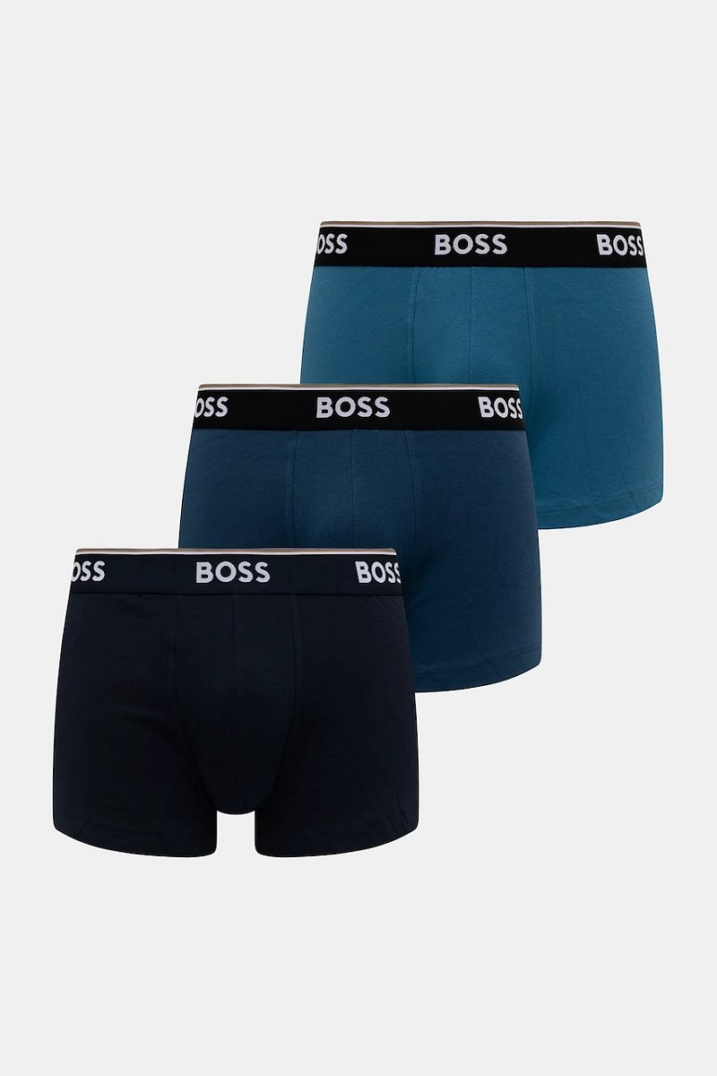 Boxerky BOSS 3-pack pánské, černá barva, 50531684