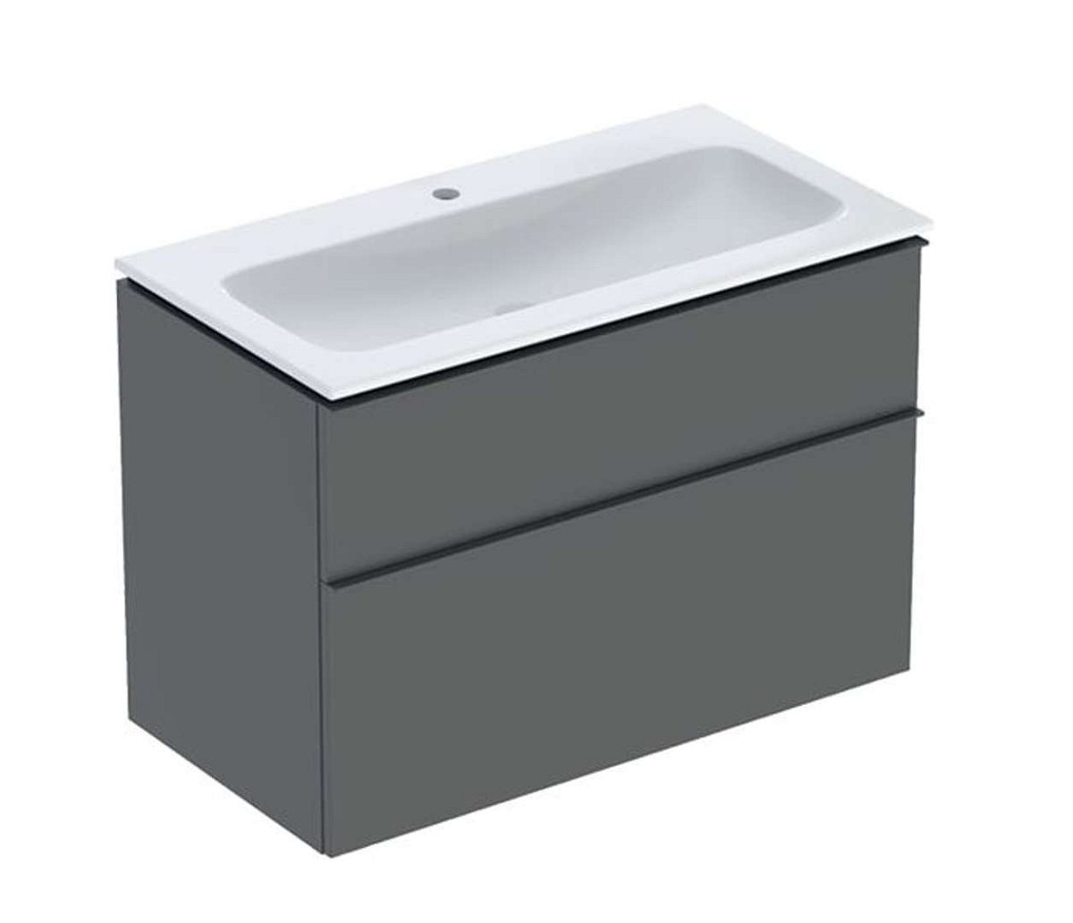 Geberit iCon - Skříňka s umyvadlem, 90x48x63 cm, 2 zásuvky, KeraTect, lávová 502.333.JK.1