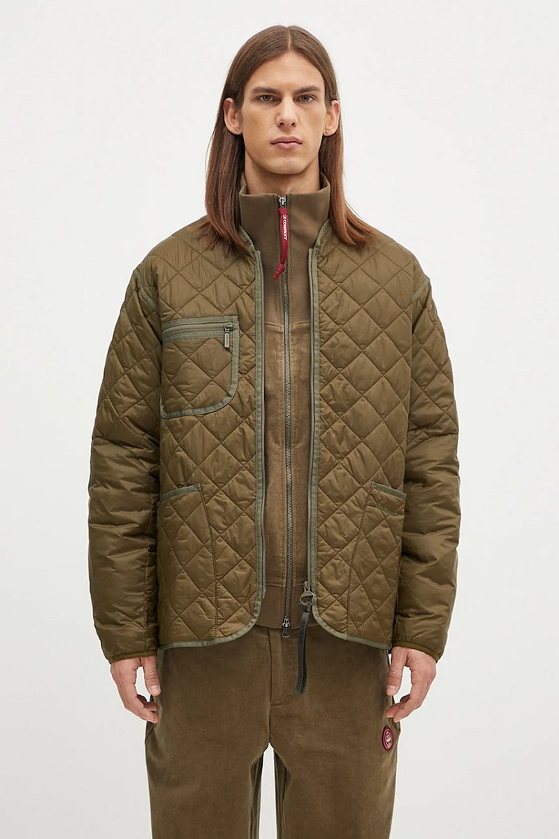 Bunda Barbour Liddesdale Liner Quilted Jacket pánská, zelená barva, přechodná, oversize, MQU1788