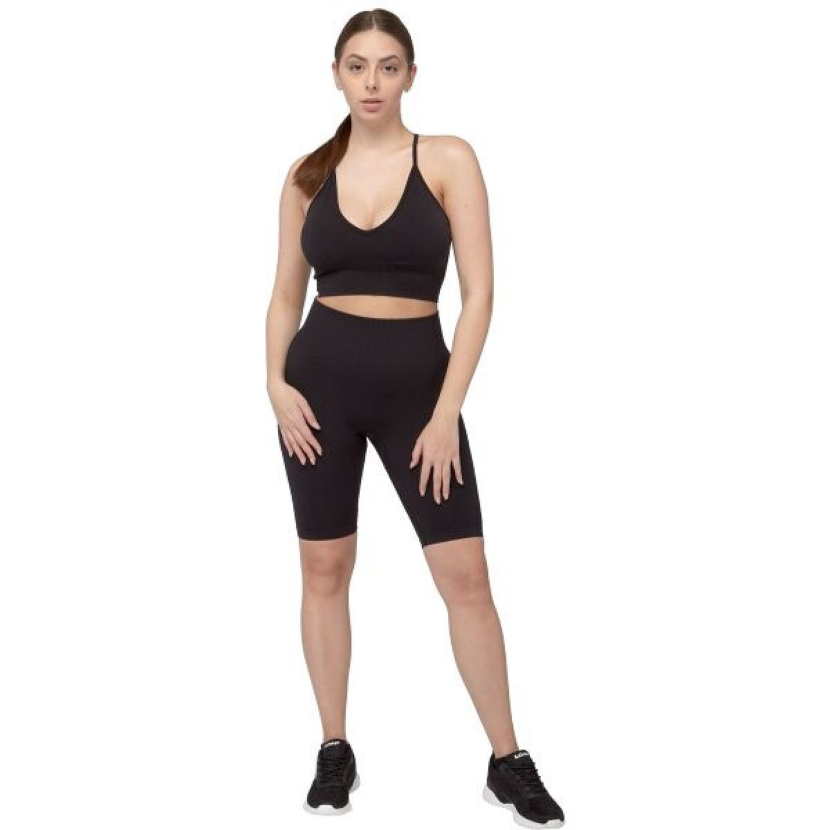 Fitforce GVAREZA Dámská fitness podprsenka, černá, velikost