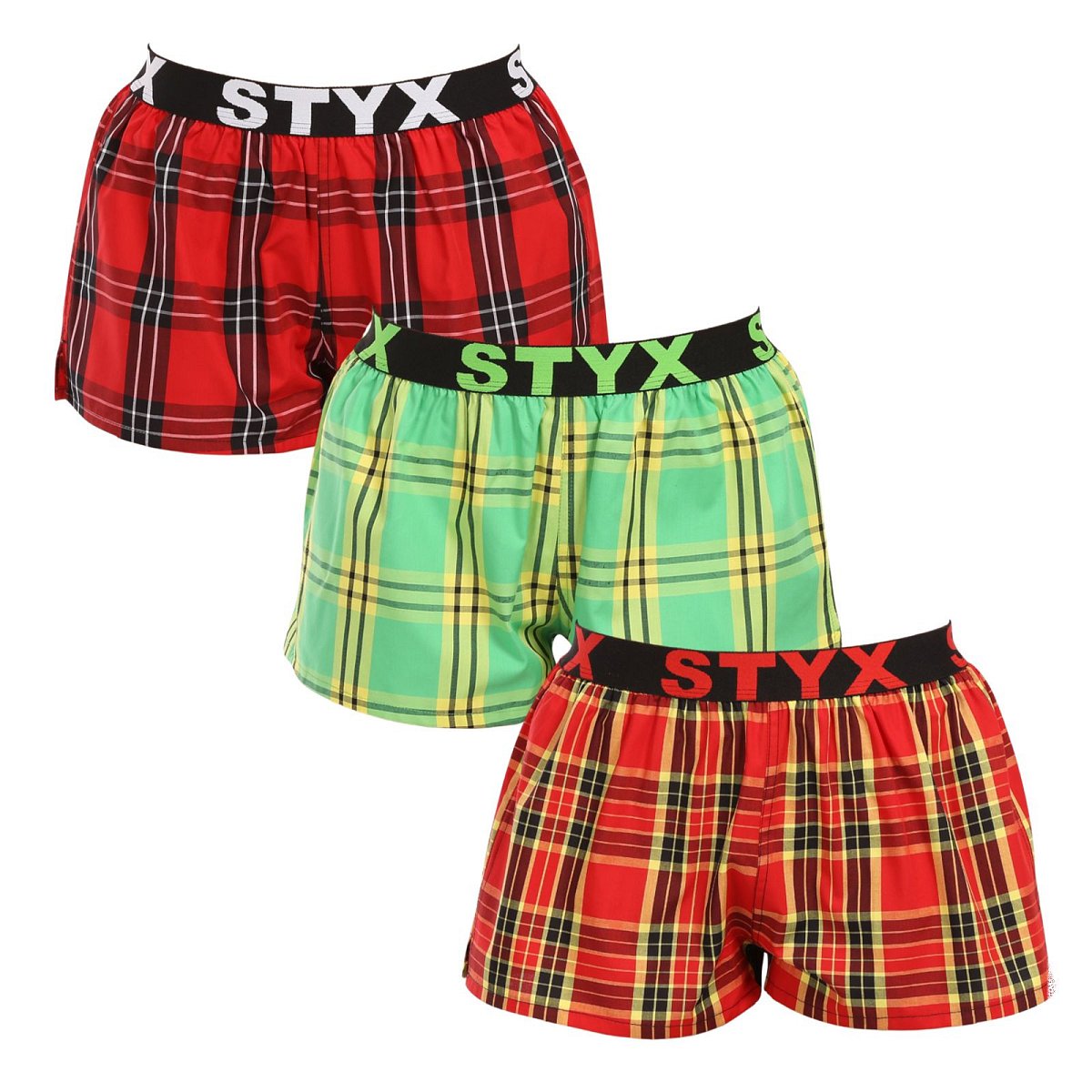 3PACK dámské trenky Styx sportovní guma vícebarevné (3T100314) L, trenýrky