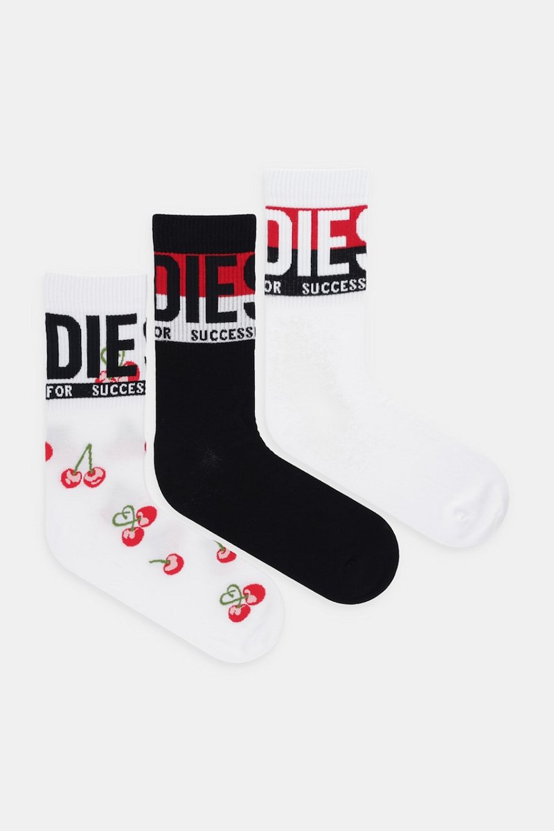 Ponožky Diesel SKM-RAY 3-pack bílá barva, 00SAYJ.0LKDV