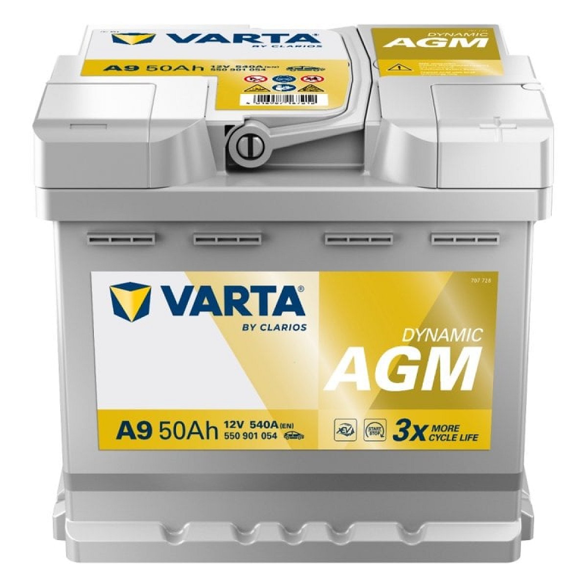 Autobaterie Varta Dynamic AGM 50Ah, 12V, 540A, A9