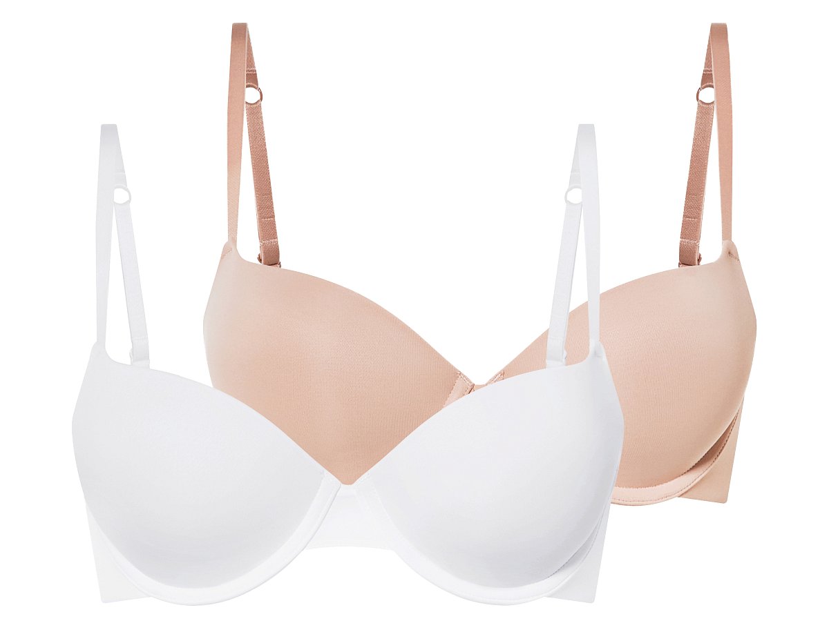 esmara® Dámská push-up podprsenka, 2 kusy (béžová/bílá, 70A)