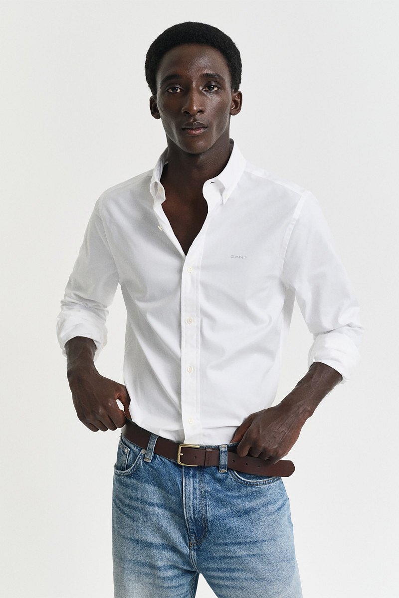 KOŠILE GANT SLIM PINPOINT OXFORD SHIRT WHITE