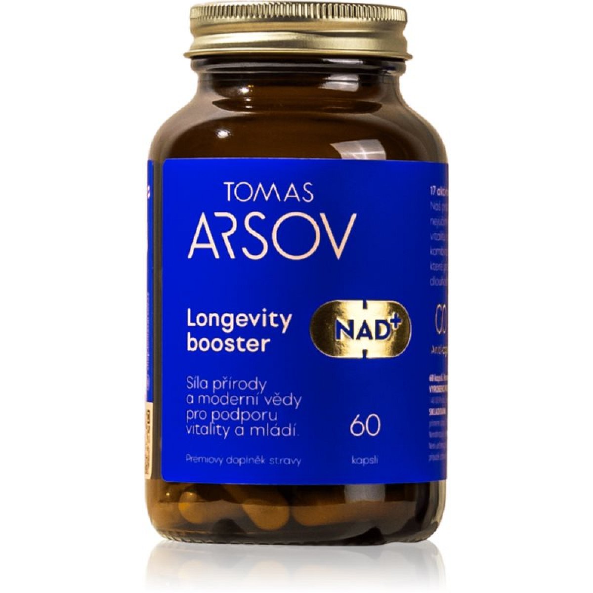 Tomas Arsov Longevity Booster Nad+ kapsle pro udržení vitality 60 cps