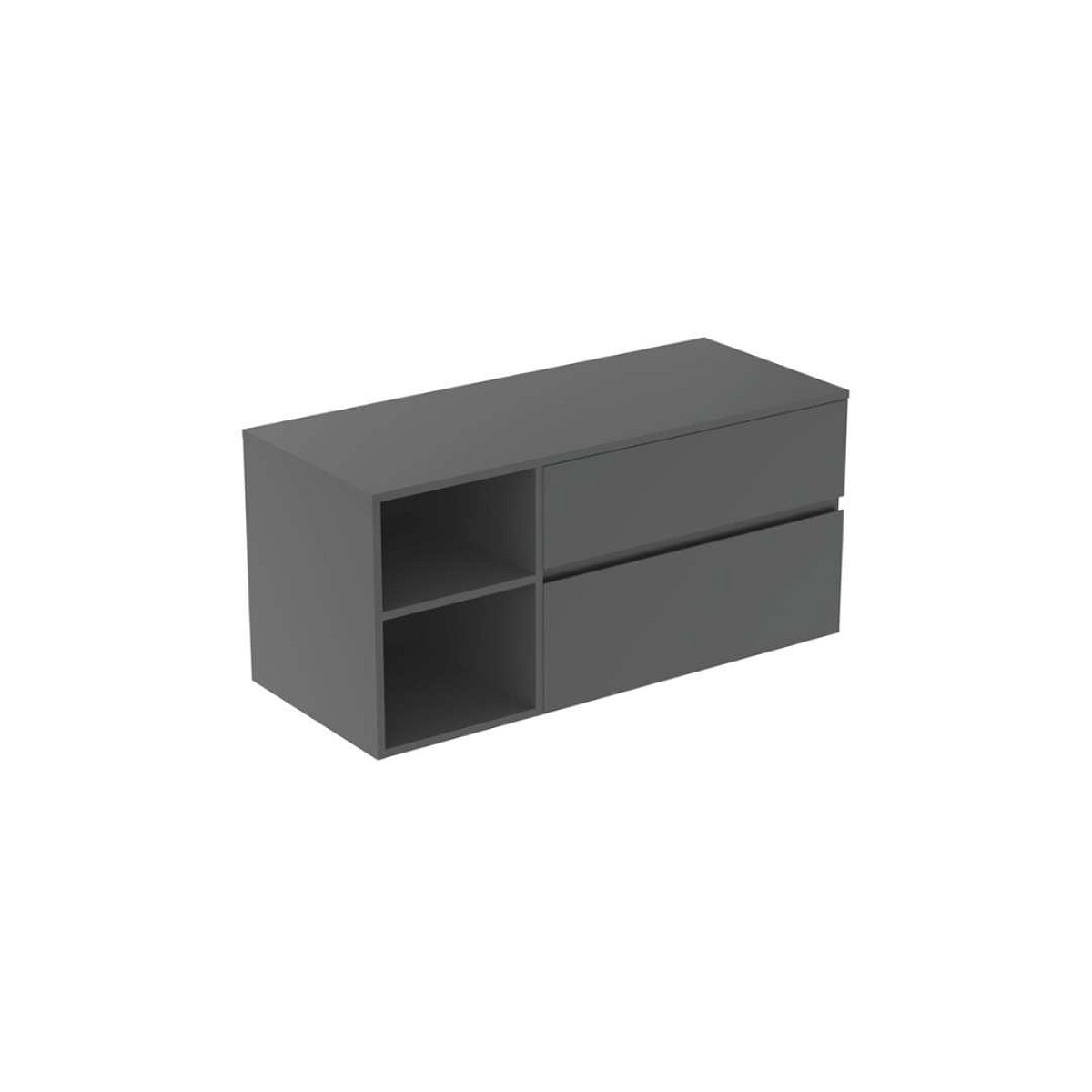 Ideal Standard Finesse - Umyvadlová skříňka, 120x51x56 cm, 2 zásuvky, matný antracit E3438Y2
