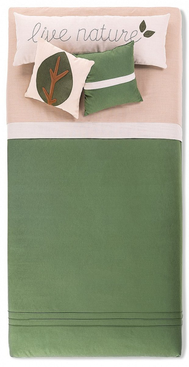 Ložní set 120x200cm paxton - zelená/béžová