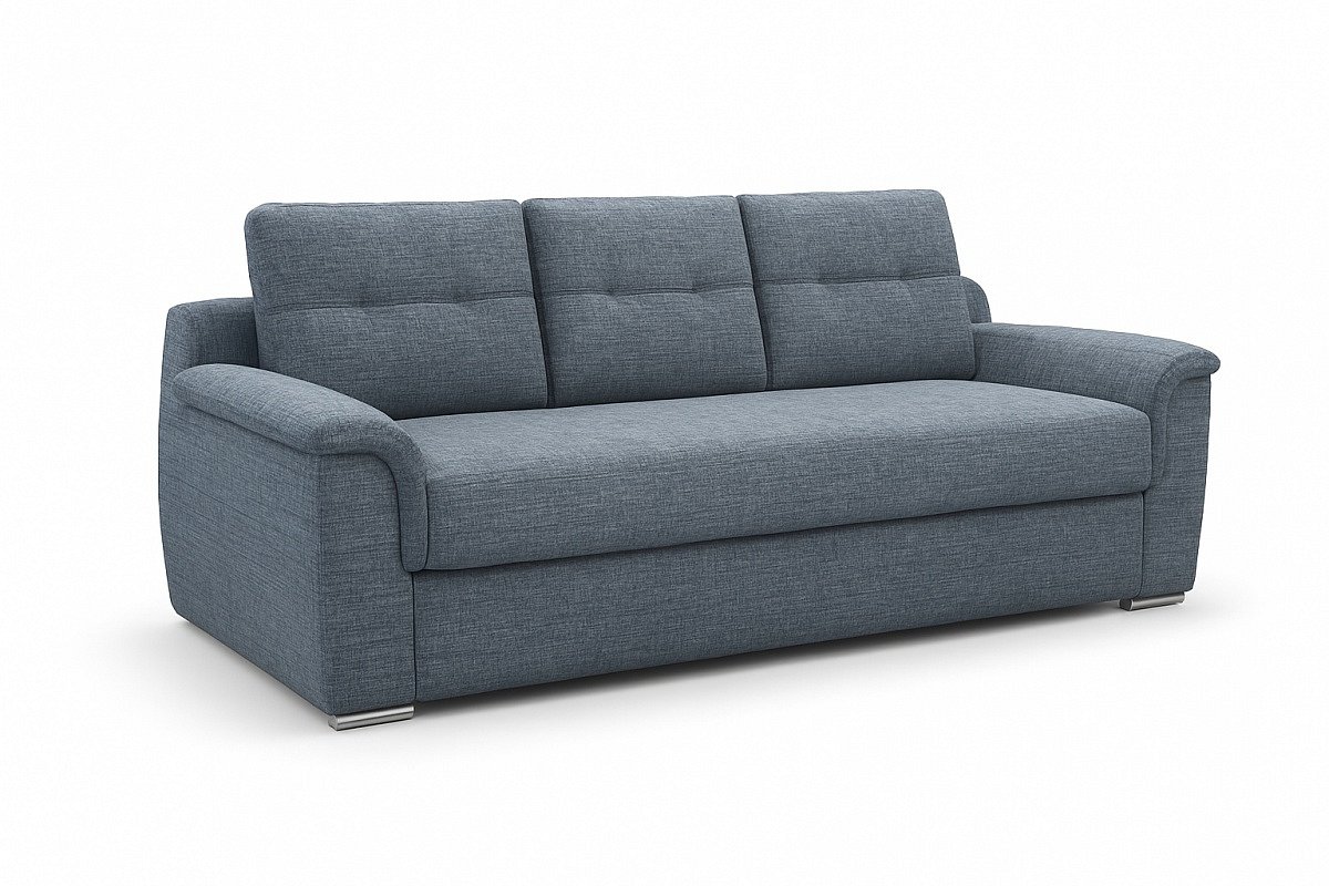 Trojmístná rozkládací pohovka s úložným prostorem dugi lux - šedá -