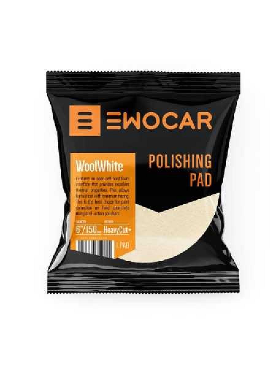 Leštiaci kotouč Ewocar WoolWhite Aggressive Wool Pad 140/125 mm