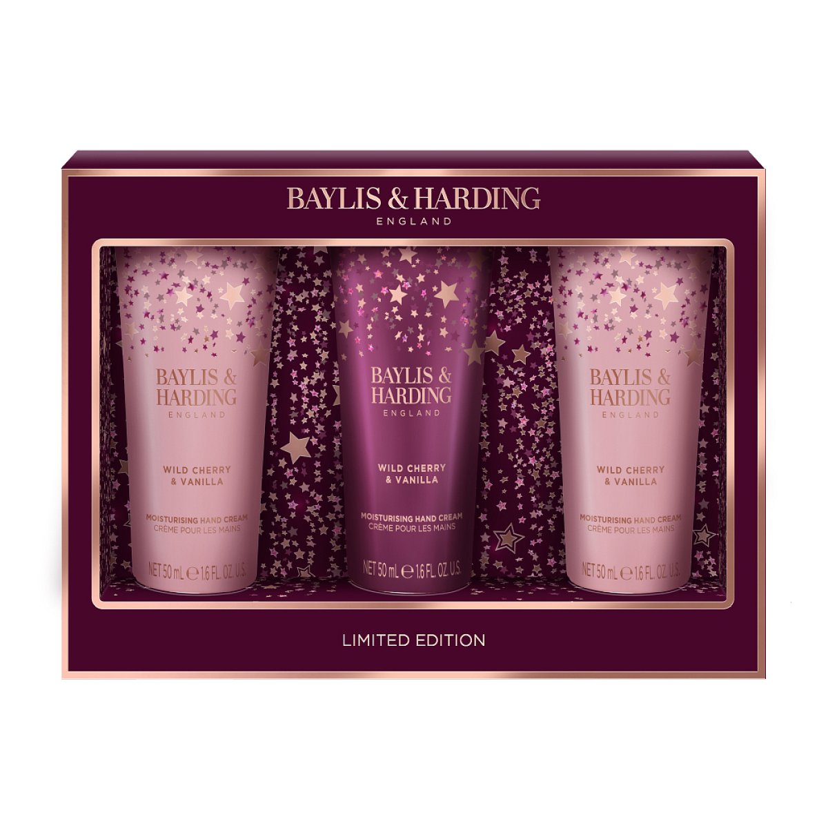 Baylis & Harding Sada krémů na ruce Wild Cherry 3x50 ml