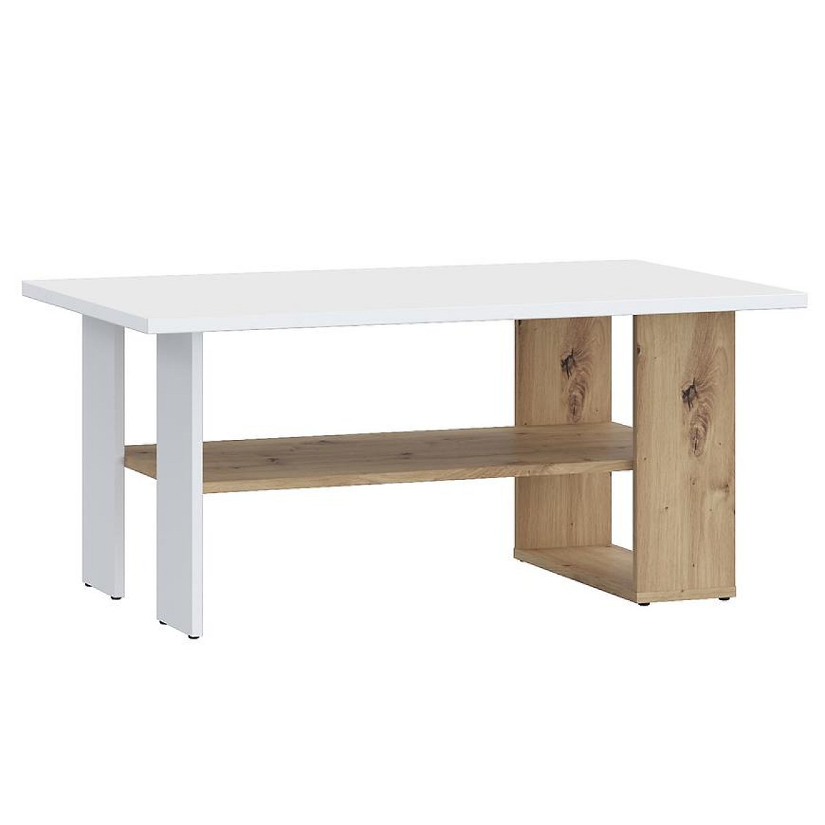 Konferenční stolek Caldicot CFTT5210-M256 bílý/dub artisan