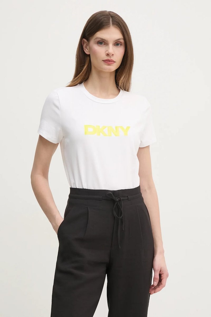 Tričko Dkny bílá barva, P4KHCWNA