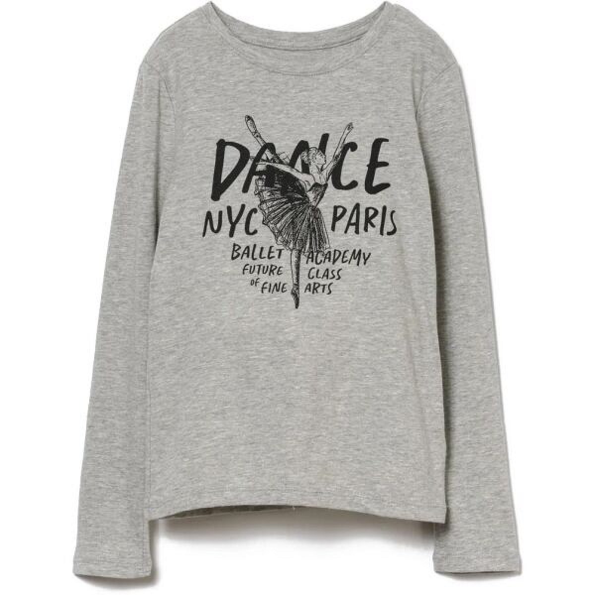 GAP V-OCT LS VAL GR Dívčí triko, šedá, velikost