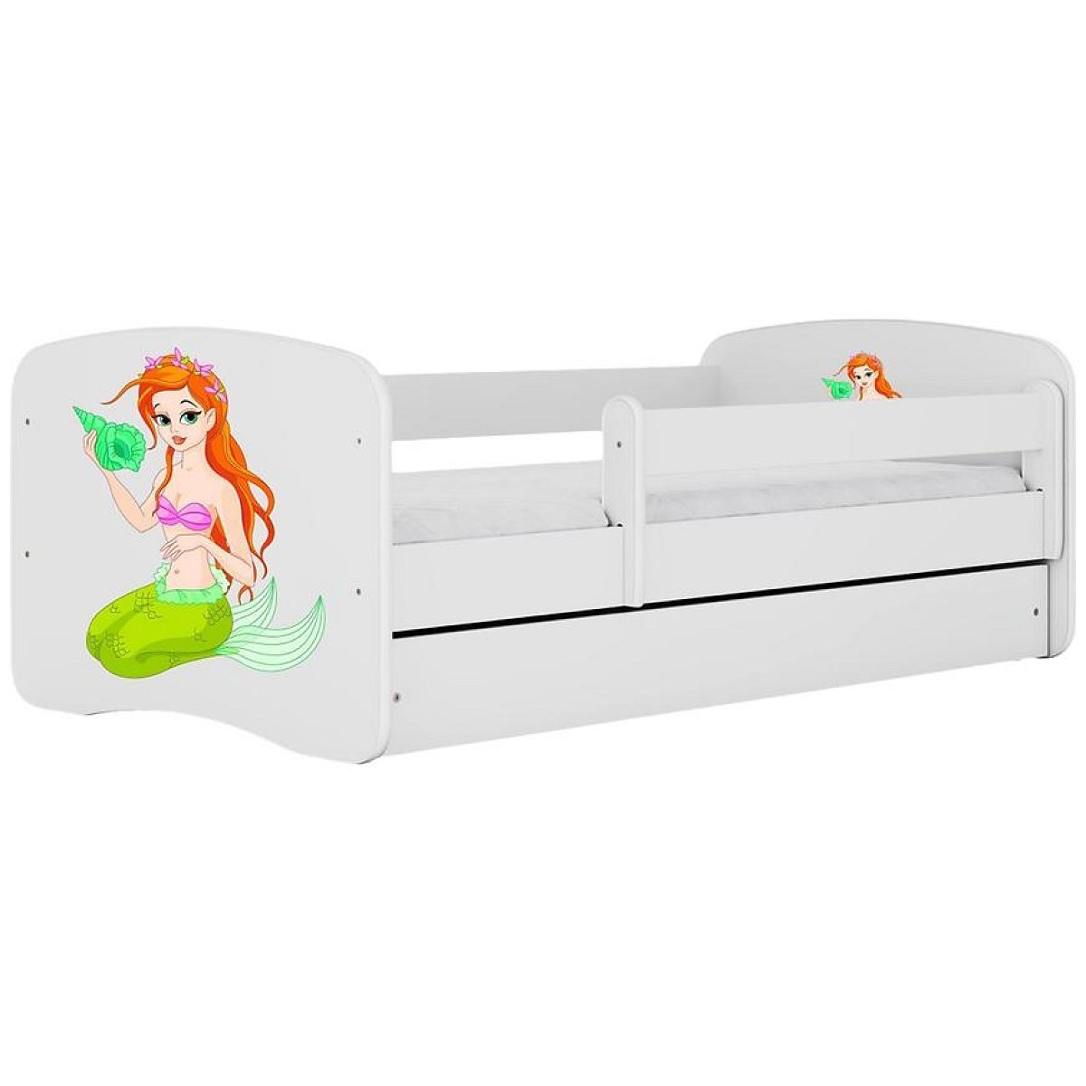 Dětská postel Babydreams+SZ+M bílá 80x160 Mořská panna