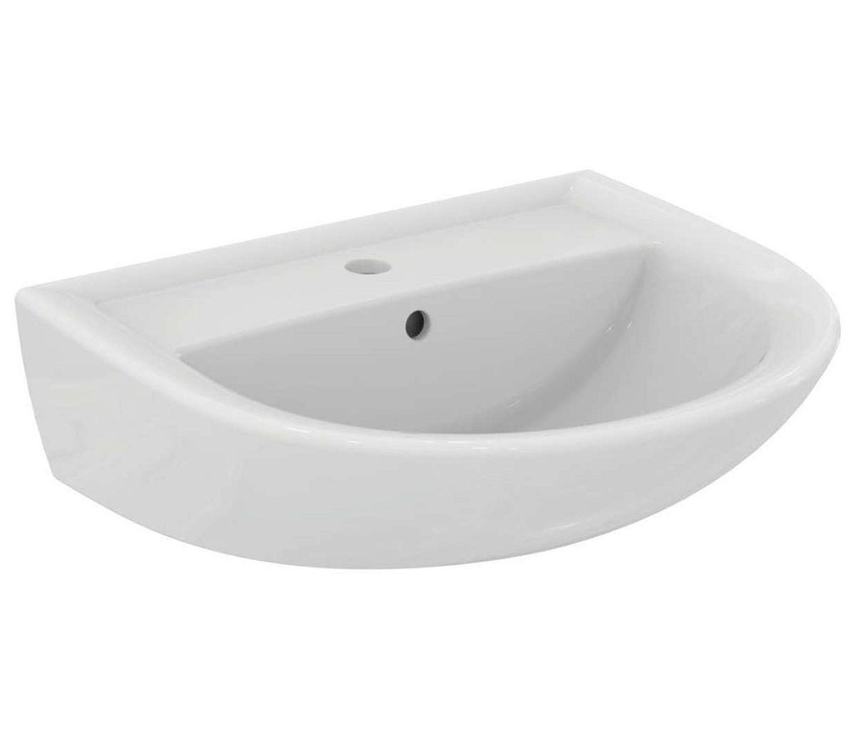 Ideal Standard Eurovit - Umyvadlo 55x46 cm, s přepadem, otvor pro baterii, bílá W332601