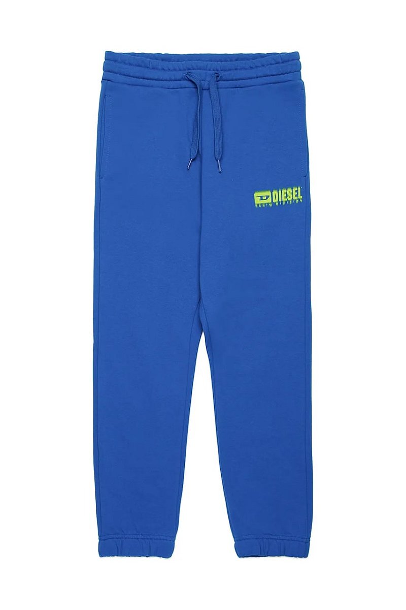 Dětské bavlněné tepláky Diesel PBASEL TROUSERS modrá barva, J02316