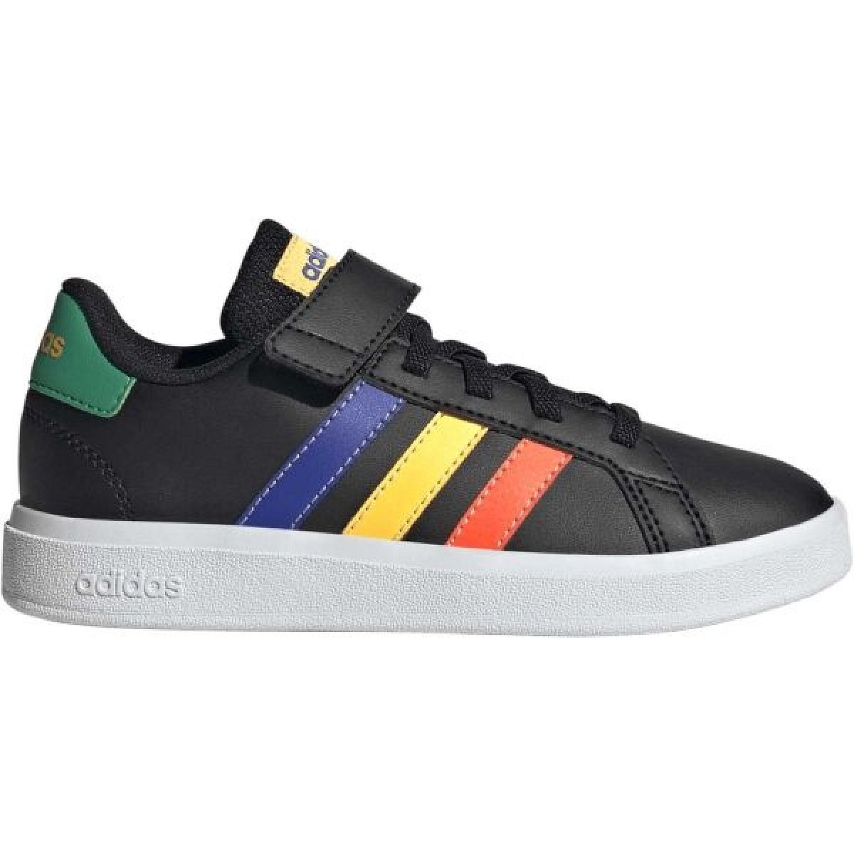 adidas GRAND COURT 2.0 EL K Dětská volnočasová obuv, černá, velikost 37 1/3