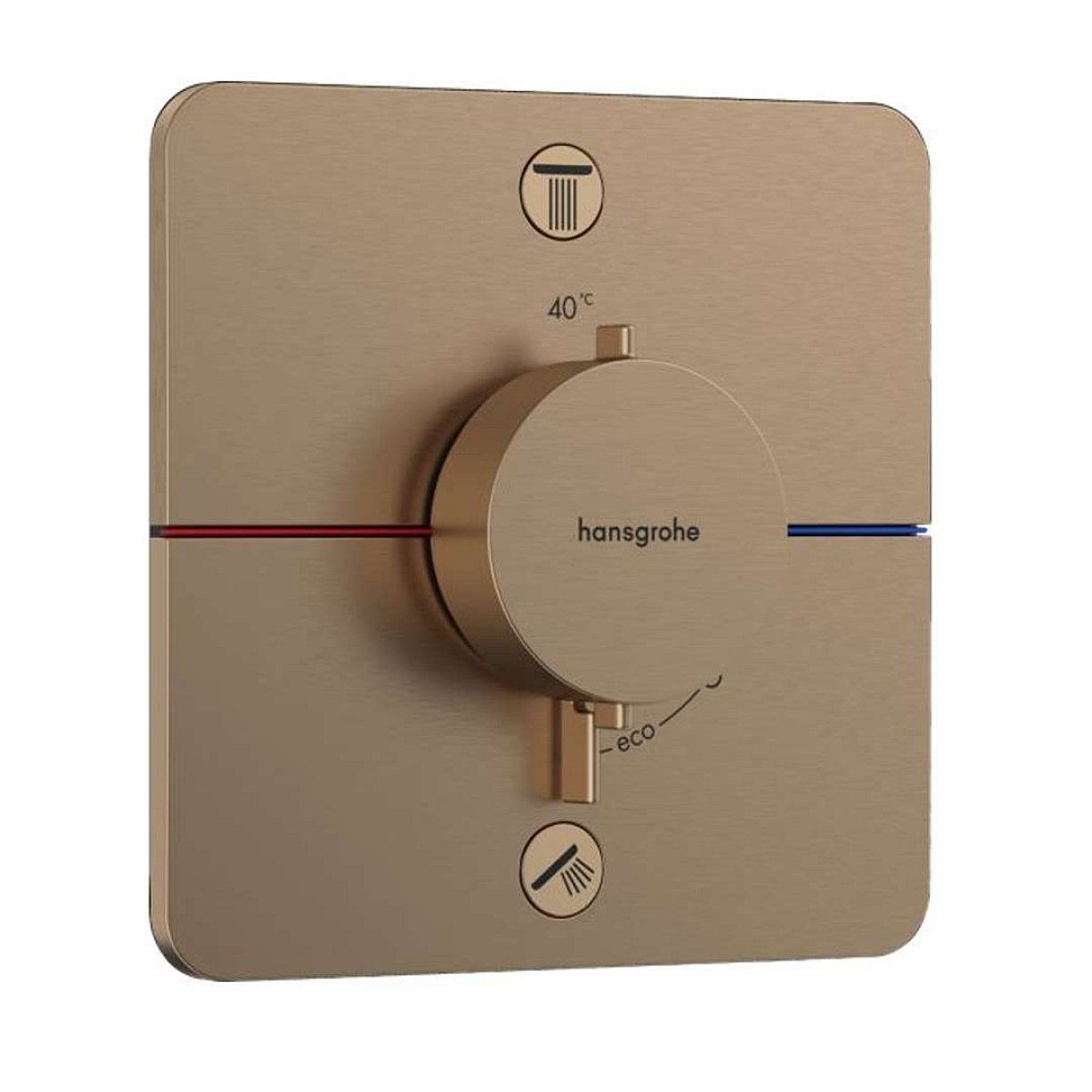 Hansgrohe - Termostatická baterie pod omítku, pro 2 spotřebiče, kartáčovaný bronz 15583140ROZ1