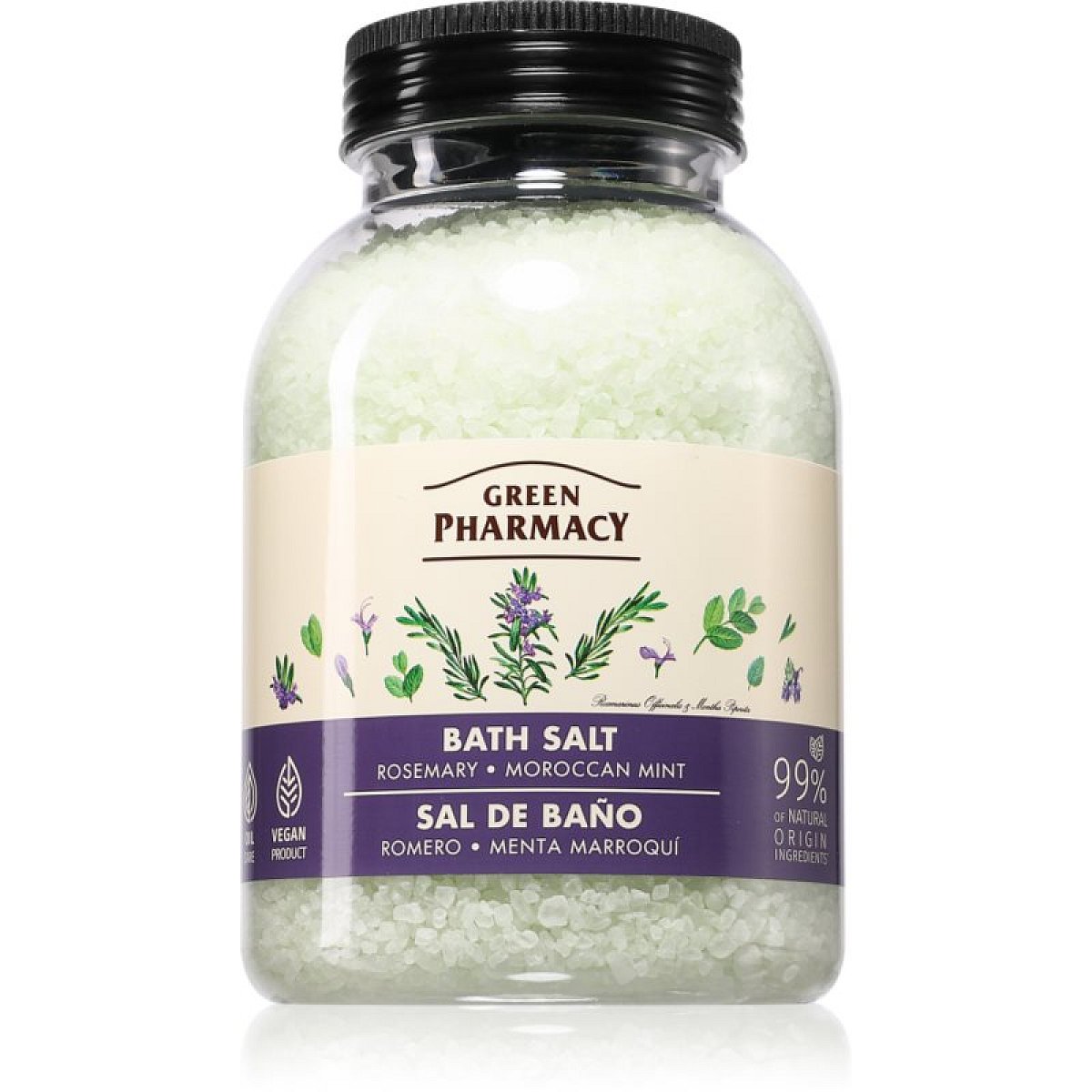Green Pharmacy Rossemary & Maroccan Mint Bath Salt relaxační sůl do koupele 1000 g