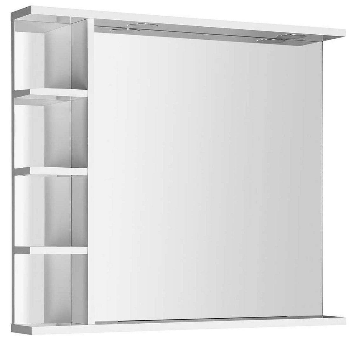 Aqualine Zoja - Zrcadlo s LED osvětlením 80x70x12 cm, bílá KO350