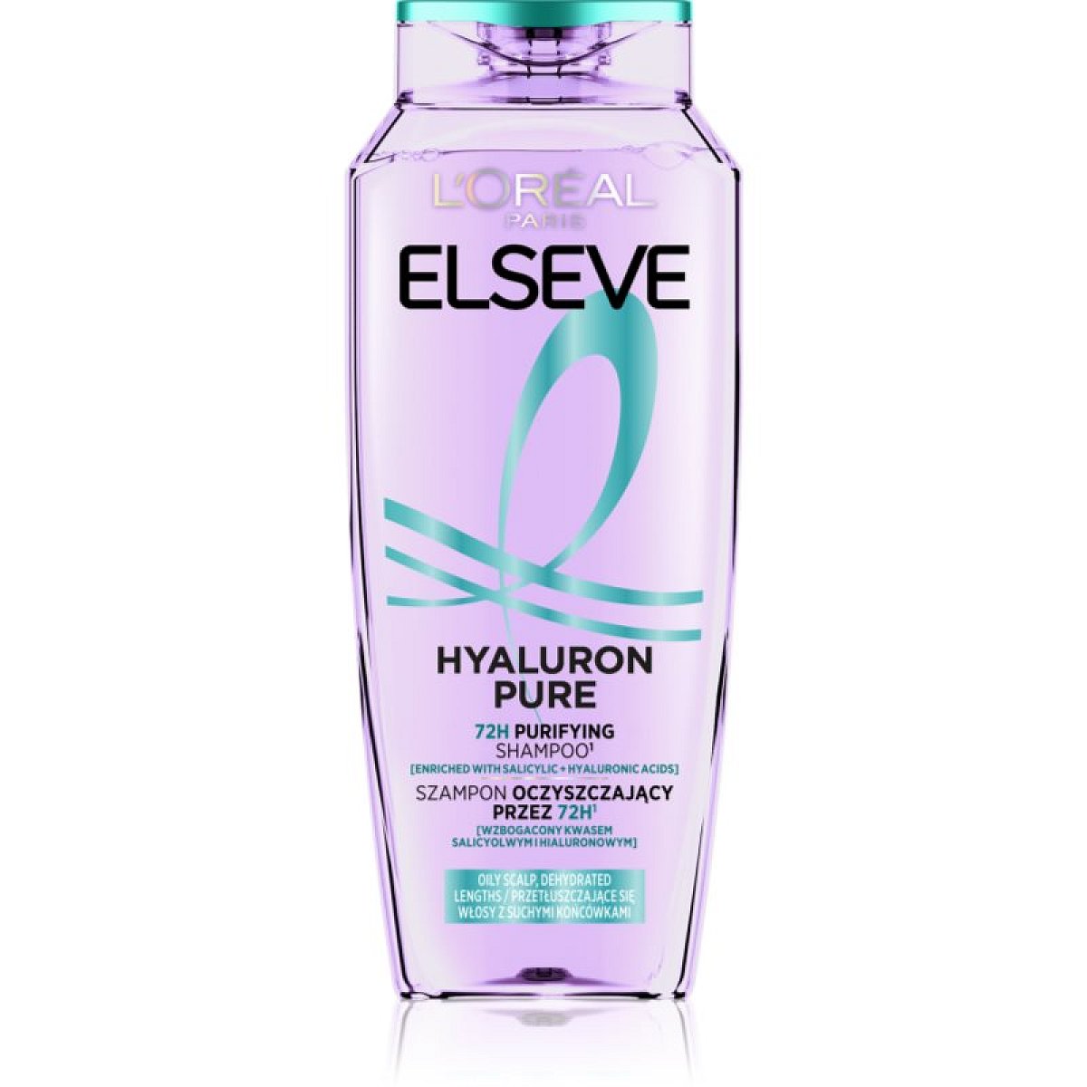 L’Oréal Paris Elseve Hyaluron Pure hydratační šampon pro mastnou vlasovou pokožku a suché konečky 400 ml