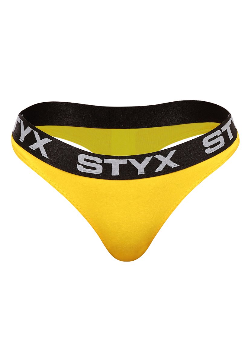 Dámská tanga Styx sportovní guma žlutá (IT1068) S