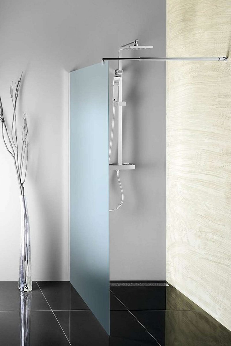 Aqualine Walk-In - Sprchová zástěna 100x190 cm, sklo BRICK WI100