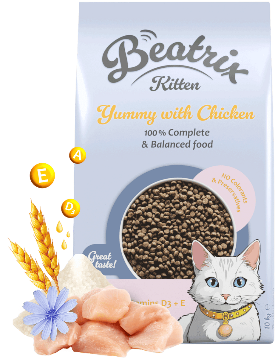 Krmivo Beatrix Kitten s kuřecím 10kg