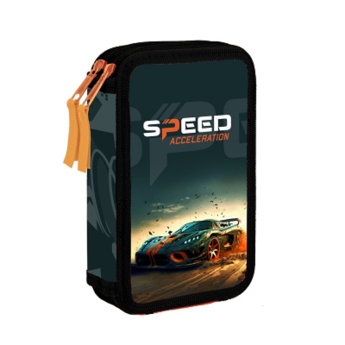 Penál 2 p. prázdný - auto