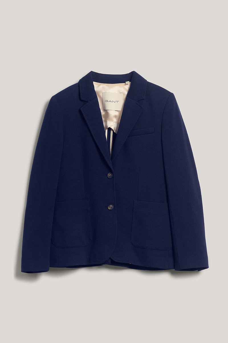 BLEJZR GANT SLIM PIQUE BLAZER EVENING BLUE