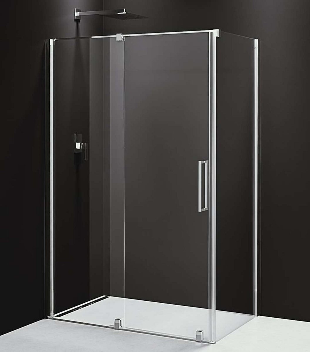 Polysan Rolls Line - Sprchový kout třídílný, 160x90 cm, L/P varianta, leštěný hliník/čiré sklo RL1615RL3315