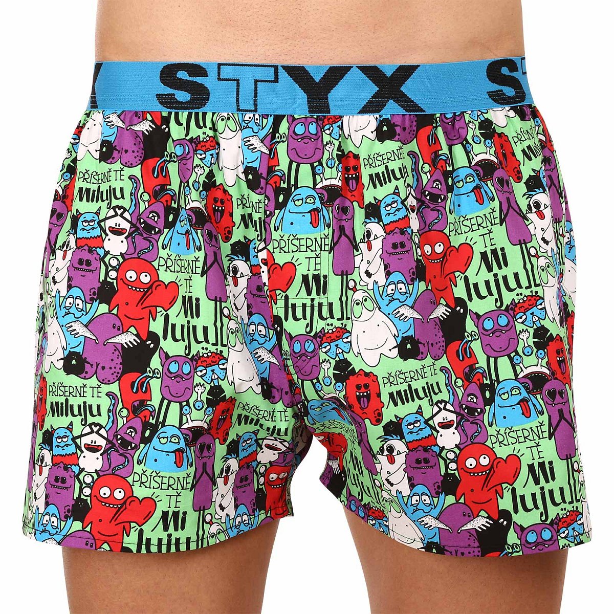 Pánské trenky Styx art sportovní guma příšerky (B1555) XXL, trenýrky