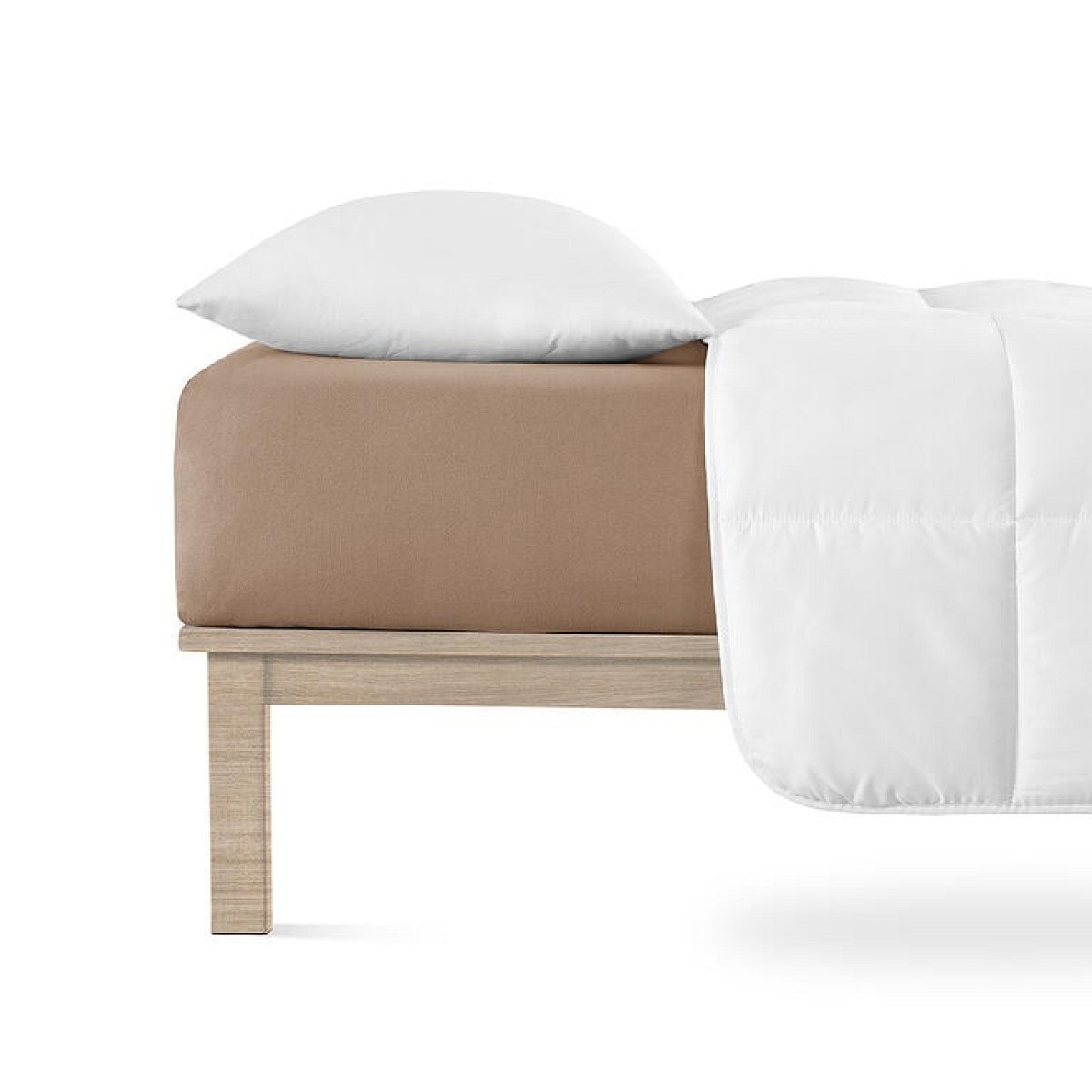 Napínací prostěradlo jersey s elastanem ořechové