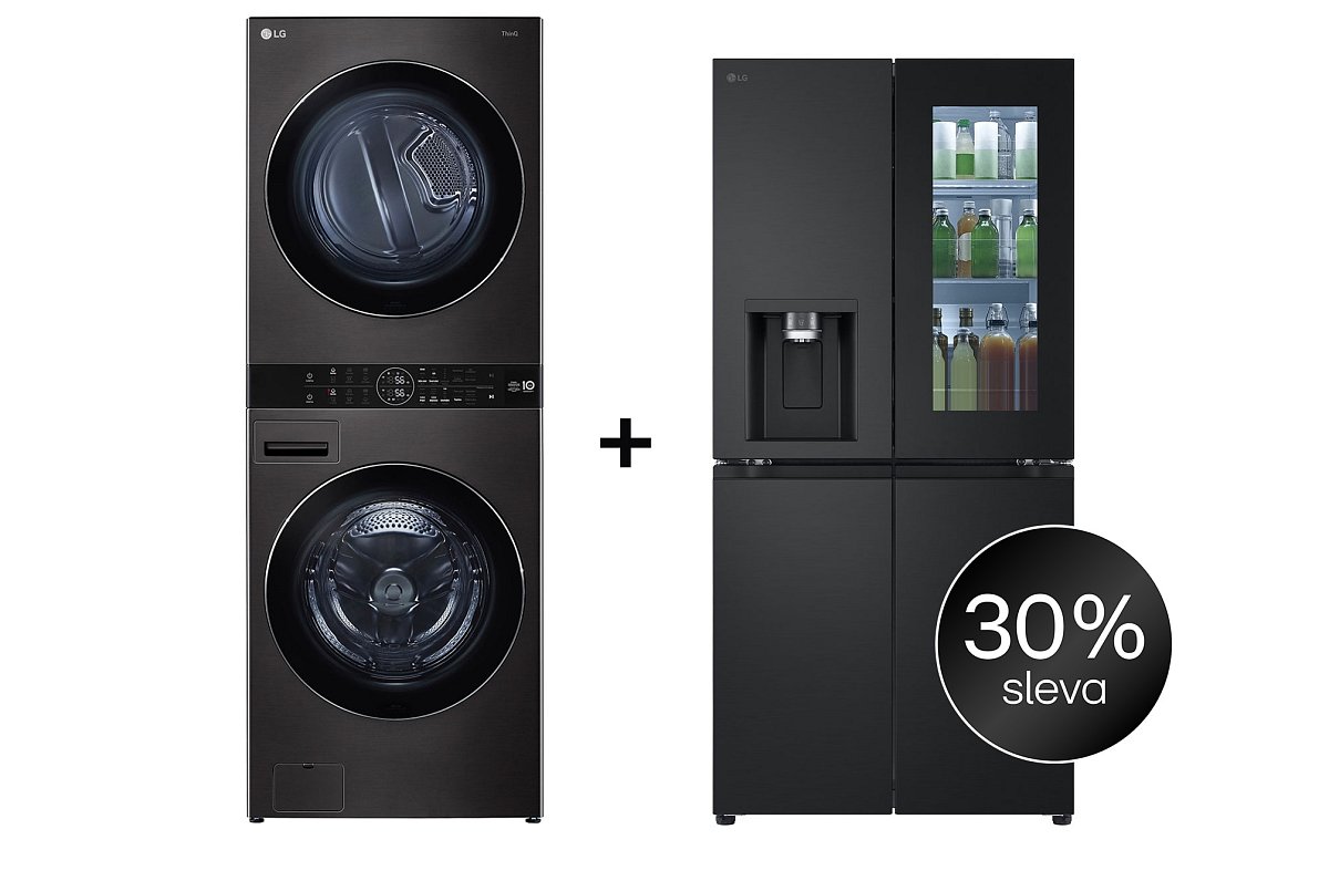 SET - LG WashTower WT1716BBF + Chladnička InstaView™ GMG860EPBE