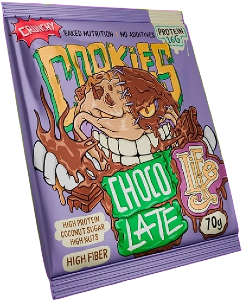 LifeLike Cookies 70 g karamel-bílá čokoláda