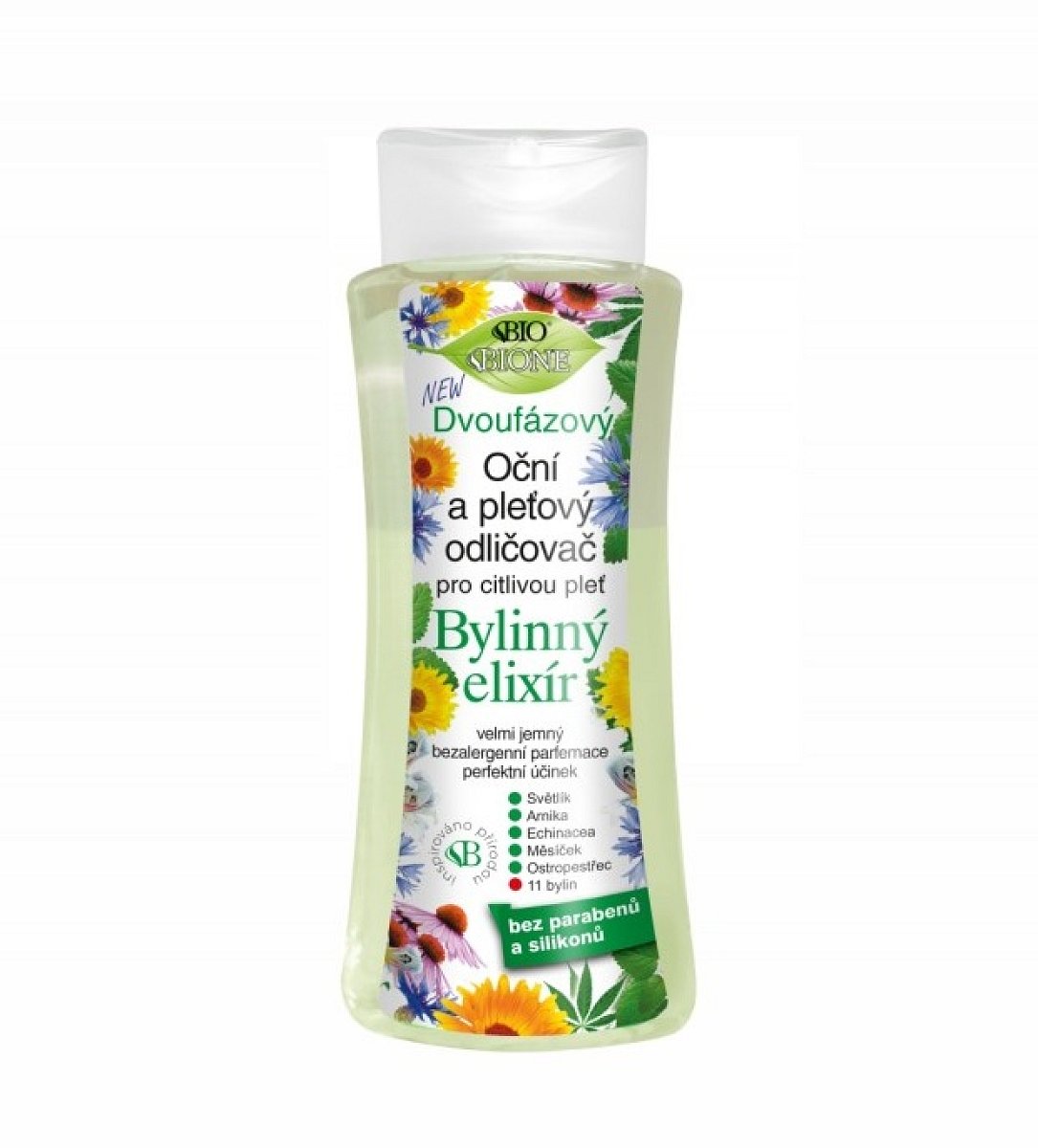 BIO BIONE Bylinný elixír Dvoufázový pleťový odličovač 255 ml