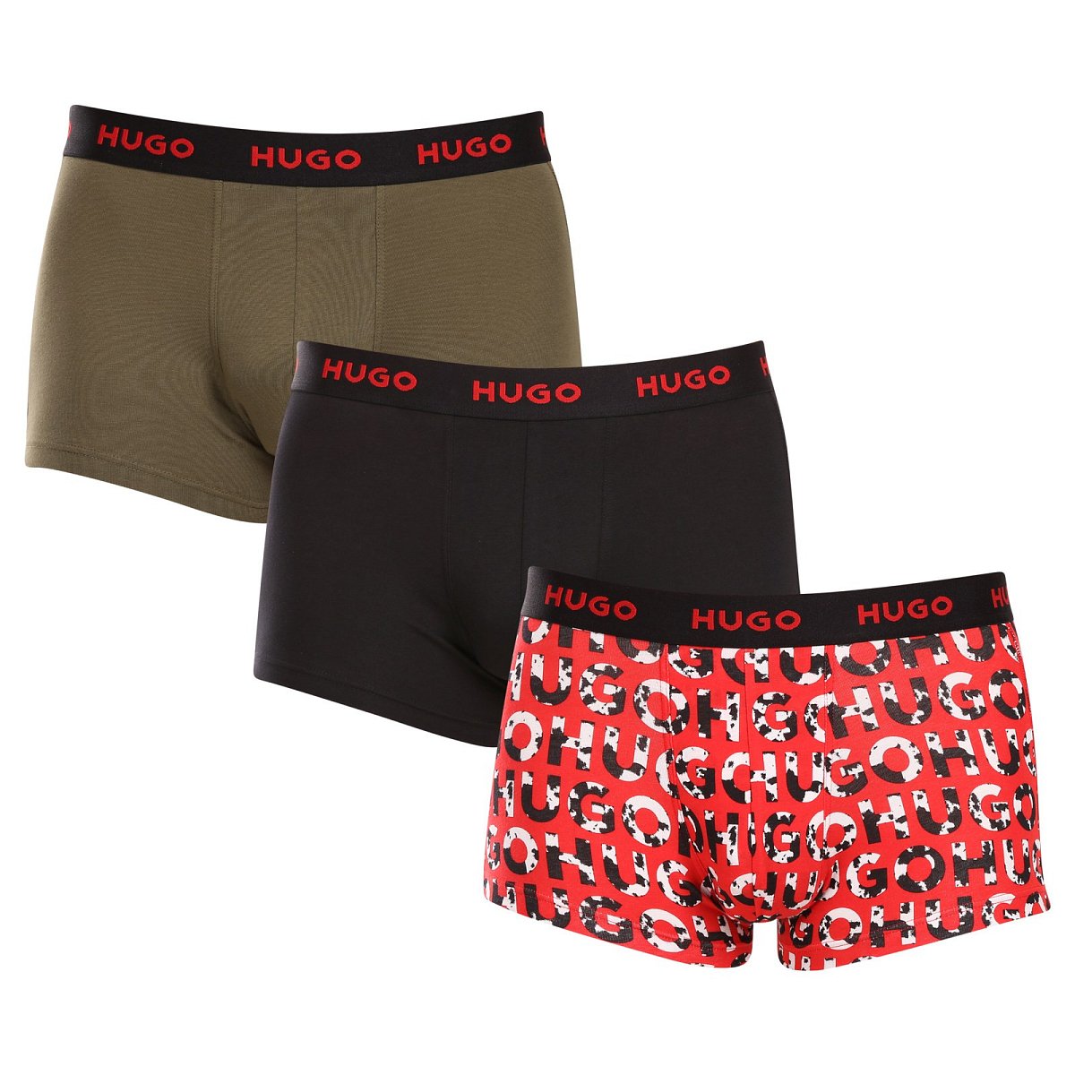 3PACK pánské boxerky HUGO vícebarevné (50480170 306) M, trenky / trenýrky