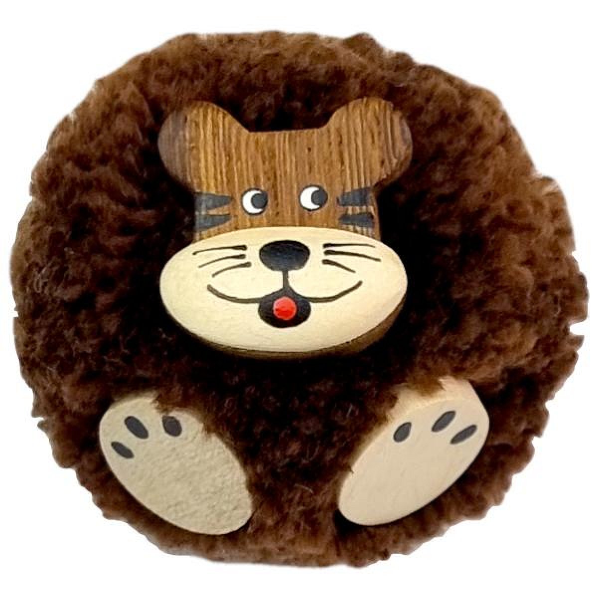 2Kids Toys Dřevěná magnetka velká pompon Tiger