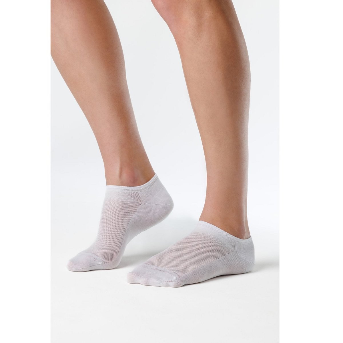 Barefoot ponožky do tenisek SMESH White - 2 pack