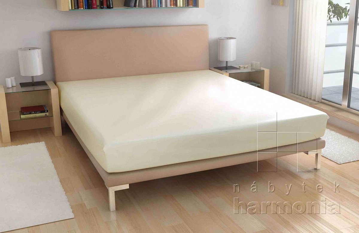 2-froté prostěradlo - smetanové - 100x200 cm