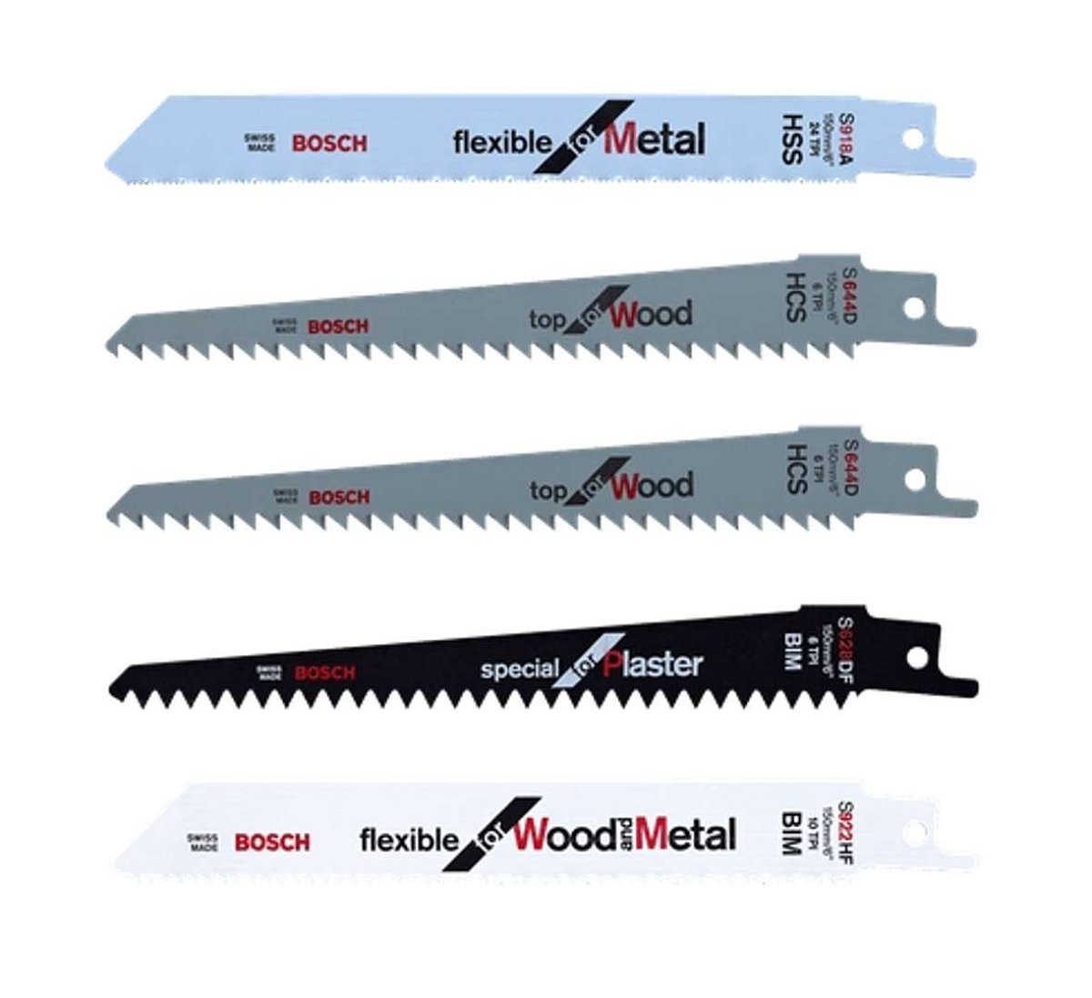 Bosch Příslušenství - 5dílná sada pilových plátků, délka 21 cm F016800307