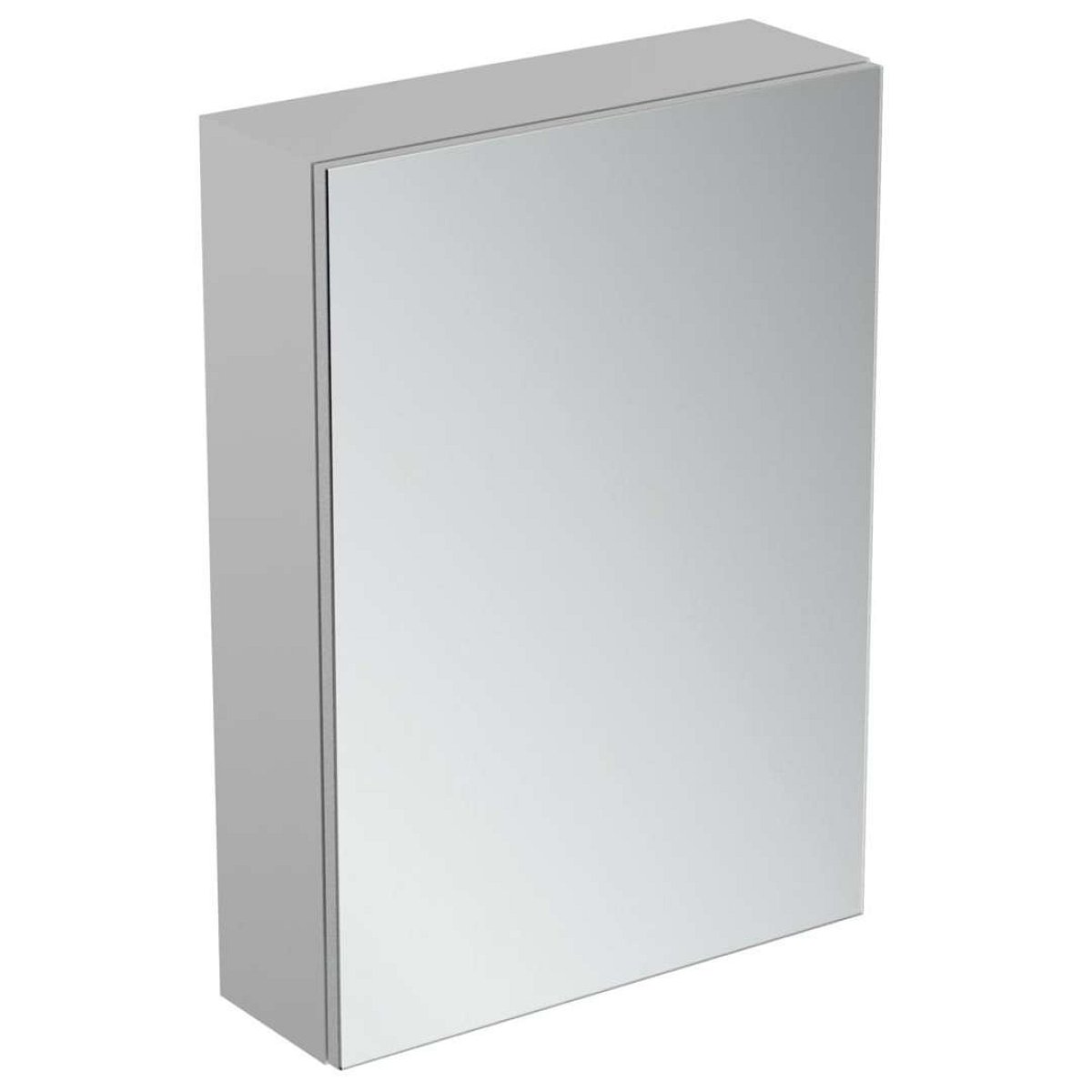 Ideal Standard Mirror&Light - Zrcadlová skříňka s LED osvětlením a zásuvkou, 50x70 cm, hliník T3428AL