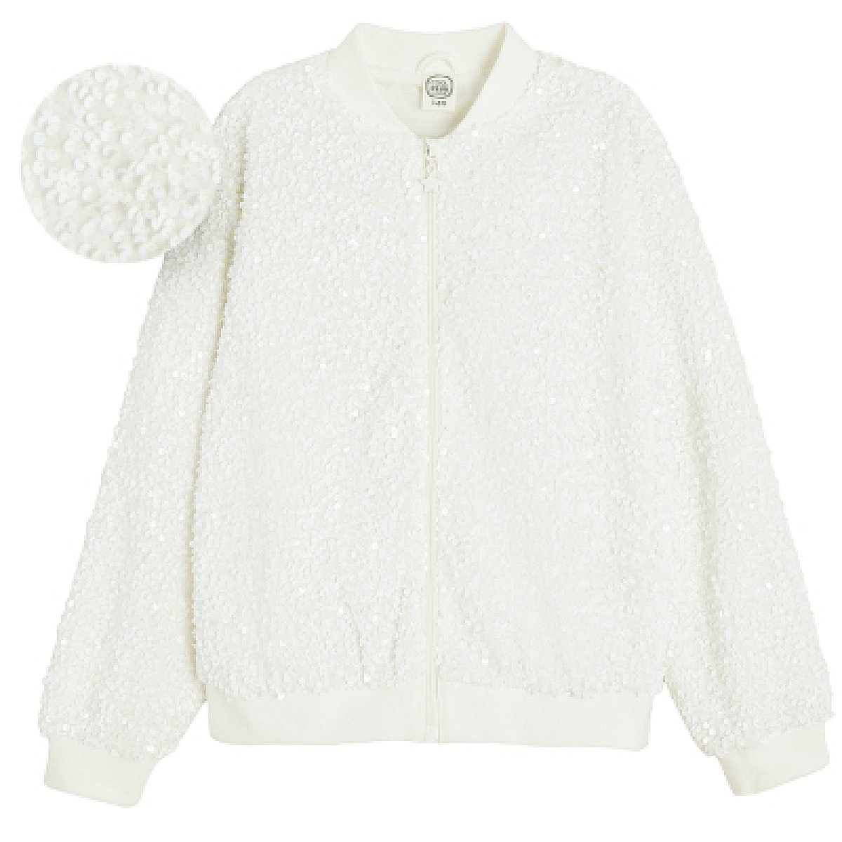Flitrová bundička- bílá - 146 OFF WHITE