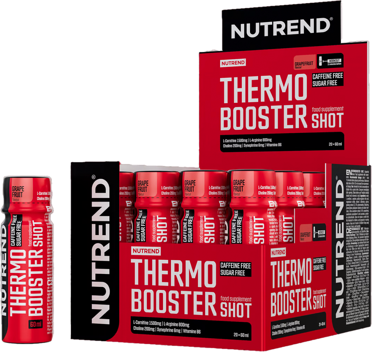 20x Nutrend Thermobooster Shot 60 ml grapefruit