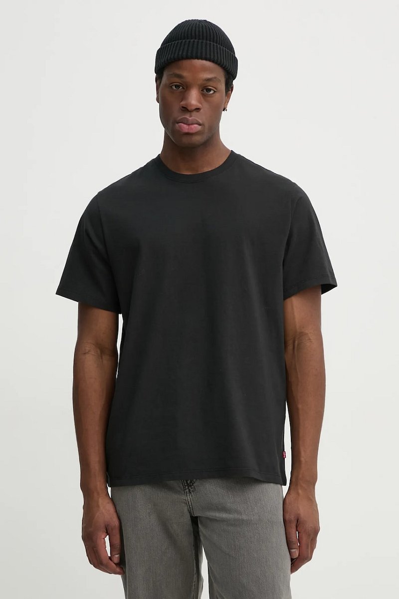 Bavlněné tričko Levi's THE ESSENTIAL TEE černá barva, A3328