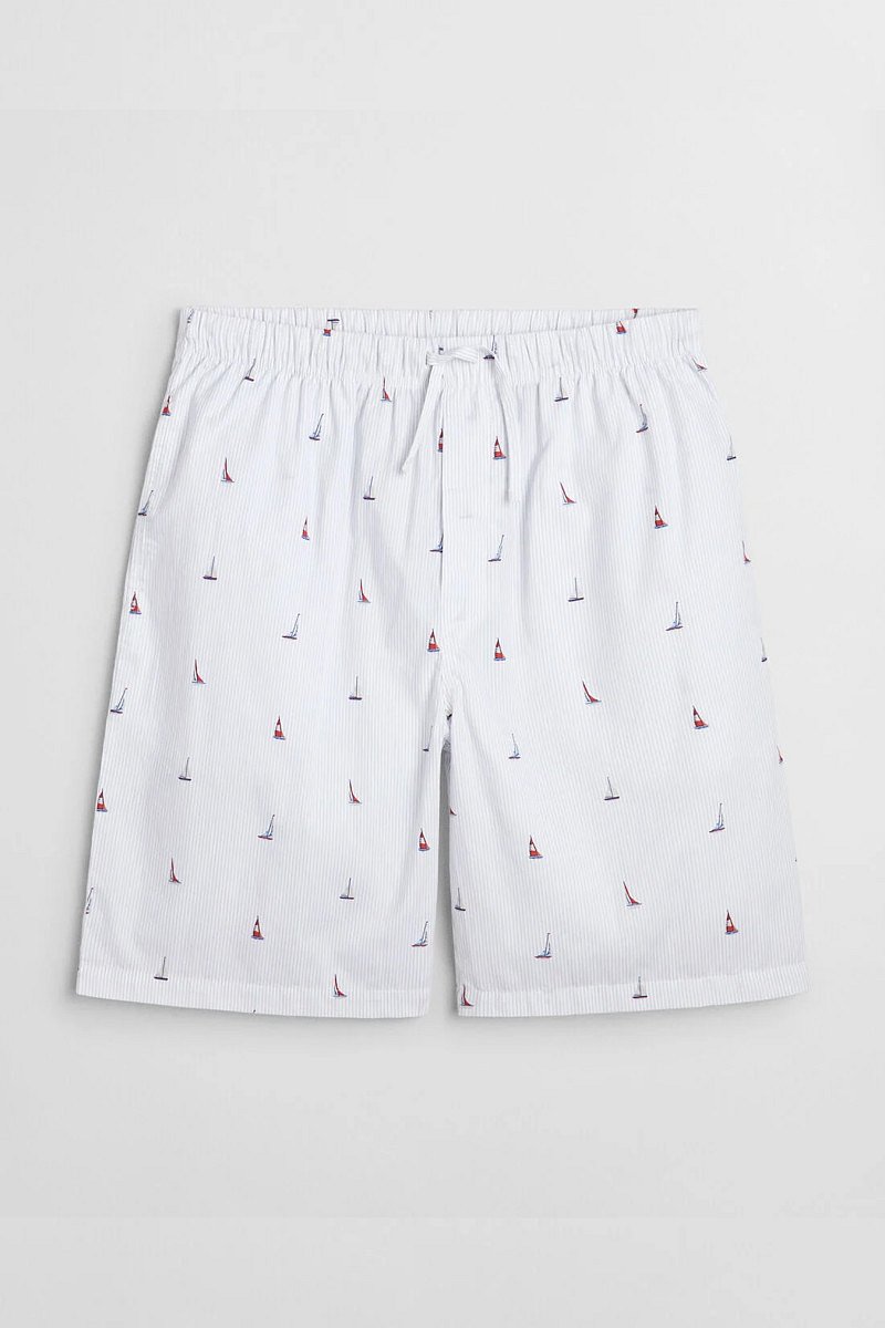 PYŽAMOVÉ ŠORTKY GANT BOAT PRINT PAJAMA SHORTS LIGHT BLUE
