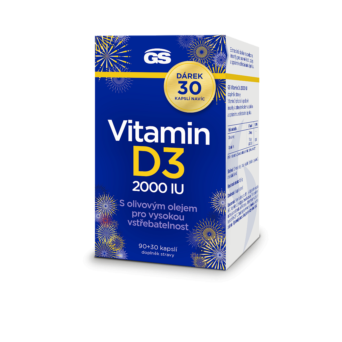 GS Vitamin D3 2000 IU 90+30 kapslí