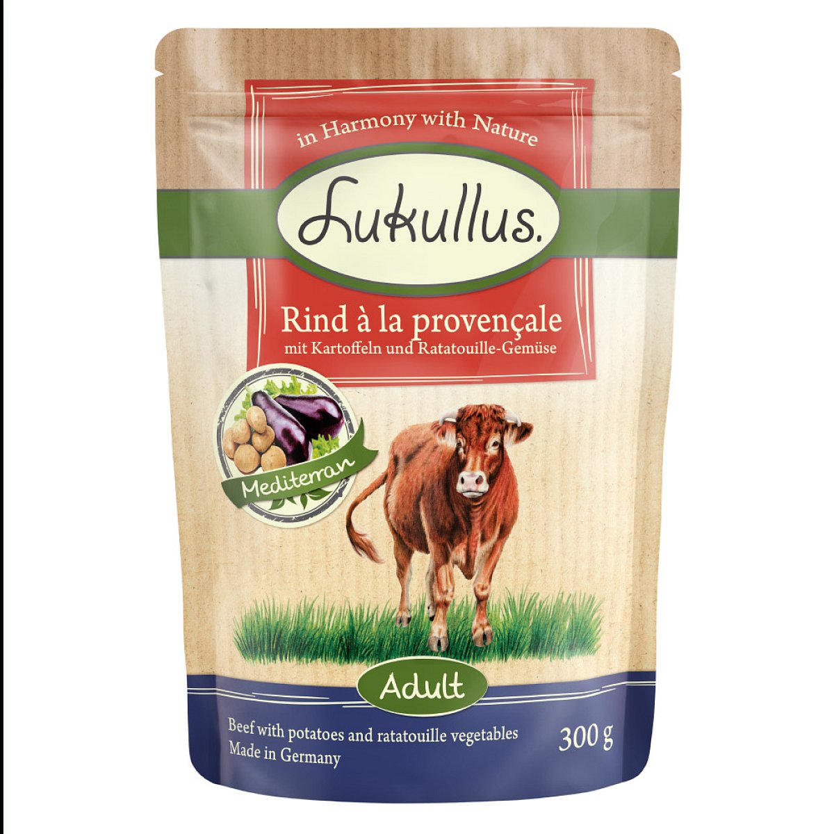 Lukullus Naturkost kapsičky,  6 x 150 g / 300 g - 5 + 1 zdarma! hovězí à la Provençale 6 x 300g